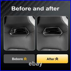 For SEAT Born Ateca Leon 21-2025 Car Seat Frame Interior Trim Cover Carbon Fiber