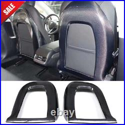 For Tesla Model Y 2019-2021 Dry Carbon Fiber Interior Seat Back Covers Trim 2Pcs