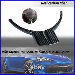 For Toyota GT86 Scion FRS Subaru BRZ Steering Wheel Cover Trim Carbon Fiber