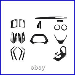 For Toyota RAV4 2016-2018 ABS Carbon Fiber Interior Decoration Cover Trim 19Pcs