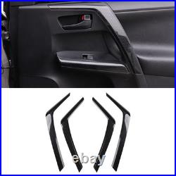 For Toyota RAV4 2016-2018 ABS Carbon Fiber Interior Decoration Cover Trim 19Pcs