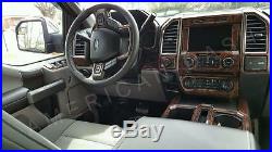 Ford F-150 F150 Crew Extended Cab Interior Wood Dash Trim Kit Set 2015 2016 2017