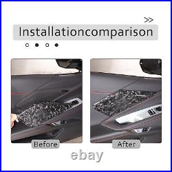 Forged Carbon Fiber Interior Door Speaker Frame Cover For Corvette C8 2020-2023