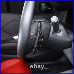 Forged Carbon Fiber interior Paddle Shifter Trim Cover For Corvette C8 2020-2024