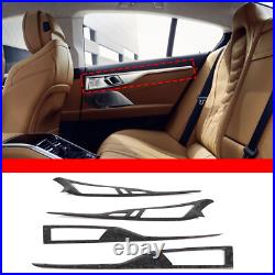 Forged Carbon fiber Interior door panel Trim Strips Cover For BMW 8 Series 19-23