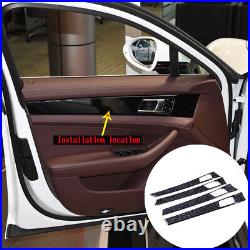 Forging Carbon Fiber Interior Door Panel Cover Trim For Porsche Panamera 17-21