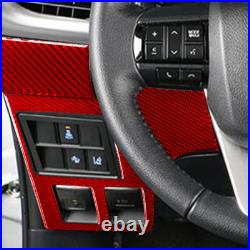 Full Car Carbon Fiber Kit Interior Trim Red For 2015-2021 Toyota Hilux 42Pcs
