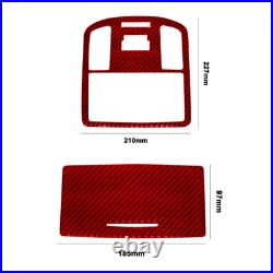 Full Car Carbon Fiber Kit Interior Trim Red For 2015-2021 Toyota Hilux 42Pcs