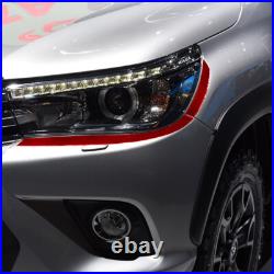 Full Car Carbon Fiber Kit Interior Trim Red For 2015-2021 Toyota Hilux 42Pcs