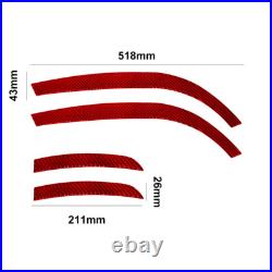 Full Car Carbon Fiber Kit Interior Trim Red For 2015-2021 Toyota Hilux 42Pcs