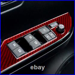 Full Car Carbon Fiber Kit Interior Trim Red For 2015-2021 Toyota Hilux 42Pcs