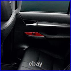 Full Car Carbon Fiber Kit Interior Trim Red For 2015-2021 Toyota Hilux 42Pcs