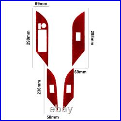 Full Car Carbon Fiber Kit Interior Trim Red For 2015-2021 Toyota Hilux 42Pcs