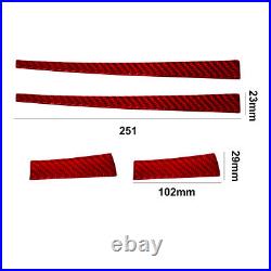 Full Car Carbon Fiber Kit Interior Trim Red For 2015-2021 Toyota Hilux 42Pcs