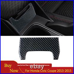 Full Interior Kit Set Cover Trim Decal For Honda Civic Coupe 13-15 Carbon Fiber