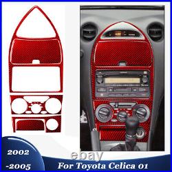 Full Set Carbon Fiber Interior Panel Console Trim Cover For Toyota Celica 2002