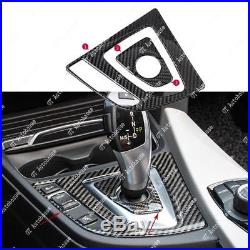 Full Set Interior Trim Cover Stickers Real Carbon Fiber For BMW F30 F31 F34 F32