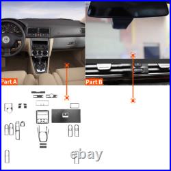 Full Set Kit Carbon Fiber Interior Center Control Gear Cover Trim For VW Golf Full Set Kit Carbon Fiber Interior Center Control Gear Cover Trim For VW Golf