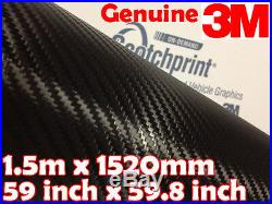 Genuine 3M Scotchprint 1080 Carbon Fibre CF12 1.5m x 1.52m BLACK Vinyl Wrap