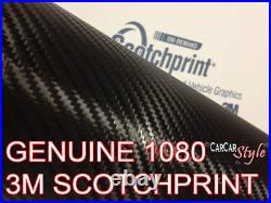 Genuine 3M Scotchprint 1080 Carbon Fibre CF12 2m x 1.52m BLACK Vinyl Wrap