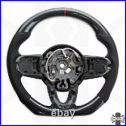 Genuine Carbon Fibre Steering Wheel with Leather &Sports Grip for BMW Mini 2014+