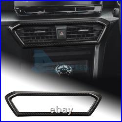 Hard Carbon Fiber Car Center Air Outlet Frame Cover Trim for Seat Leon 2021-2026