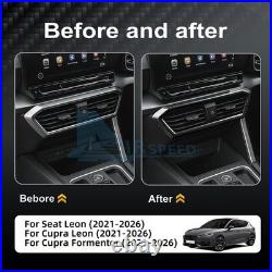 Hard Carbon Fiber Car Center Air Outlet Frame Cover Trim for Seat Leon 2021-2026