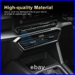 Hard Carbon Fiber Car Center Air Outlet Frame Cover Trim for Seat Leon 2021-2026