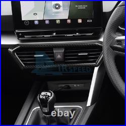 Hard Carbon Fiber Car Center Air Outlet Frame Cover Trim for Seat Leon 2021-2026