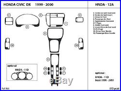 Honda Civic 1999-2000 DX Real Carbon Fiber Dash Kit interior auto accessories