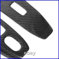 Hot 4PCS Carbon Fiber Interior Door Window Switch Panel Cover Luxurious Window Hot 4PCS Carbon Fiber Interior Door Window Switch Panel Cover Luxurious Window