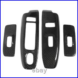 Hot 4PCS Carbon Fiber Interior Door Window Switch Panel Cover Luxurious Window Hot 4PCS Carbon Fiber Interior Door Window Switch Panel Cover Luxurious Window