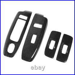 Hot 4PCS Carbon Fiber Interior Door Window Switch Panel Cover Luxurious Window Hot 4PCS Carbon Fiber Interior Door Window Switch Panel Cover Luxurious Window
