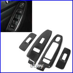 Hot 4PCS Carbon Fiber Interior Door Window Switch Panel Cover Luxurious Window Hot 4PCS Carbon Fiber Interior Door Window Switch Panel Cover Luxurious Window
