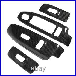 Hot 4PCS Carbon Fiber Interior Door Window Switch Panel Cover Luxurious Window Hot 4PCS Carbon Fiber Interior Door Window Switch Panel Cover Luxurious Window