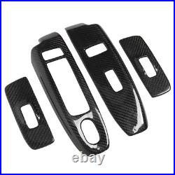 Hot 4PCS Carbon Fiber Interior Door Window Switch Panel Cover Luxurious Window Hot 4PCS Carbon Fiber Interior Door Window Switch Panel Cover Luxurious Window