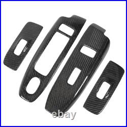 Hot 4PCS Carbon Fiber Interior Door Window Switch Panel Cover Luxurious Window Hot 4PCS Carbon Fiber Interior Door Window Switch Panel Cover Luxurious Window