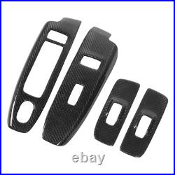 Hot 4PCS Carbon Fiber Interior Door Window Switch Panel Cover Luxurious Window Hot 4PCS Carbon Fiber Interior Door Window Switch Panel Cover Luxurious Window