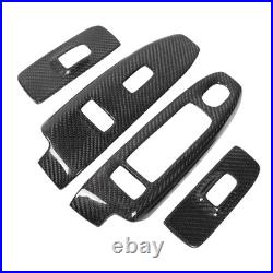 Hot 4PCS Carbon Fiber Interior Door Window Switch Panel Cover Luxurious Window Hot 4PCS Carbon Fiber Interior Door Window Switch Panel Cover Luxurious Window