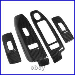 Hot 4PCS Carbon Fiber Interior Door Window Switch Panel Cover Luxurious Window Hot 4PCS Carbon Fiber Interior Door Window Switch Panel Cover Luxurious Window