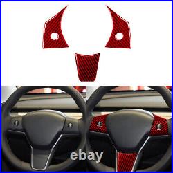 Interior Carbon Fiber Full Complete Kit Set Panel Trim Cover for Tesla Model Y 3