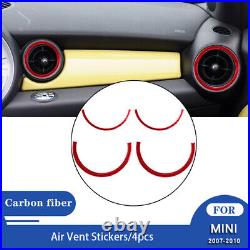 Interior Center Console Full Kit Set Trim Cover For MINI Cooper Carbon Fiber