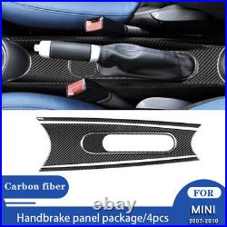 Interior Center Console Full Kit Set Trim Stickers For MINI Cooper Carbon Fiber