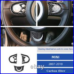 Interior Center Console Full Kit Set Trim Stickers For MINI Cooper Carbon Fiber