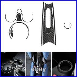 Interior Center Console Full Kit Set Trim Stickers For MINI Cooper Carbon Fiber