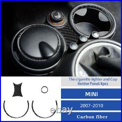 Interior Center Console Full Kit Set Trim Stickers For MINI Cooper Carbon Fiber