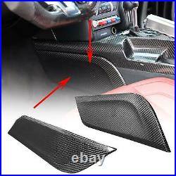 Carbon Fiber Interior Center Console Panel Cover Trim fit Ford Mustang 2015-2018