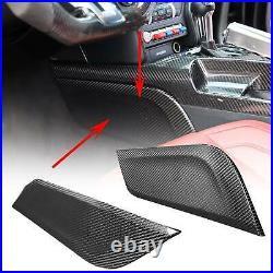 Interior Center Console Side Panel Trim Carbon Fiber For Ford Mustang 2015-2018