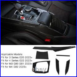 Interior Decoration Trim Kit Dry Carbon Fiber Dashboard Gear Shift Inner Door