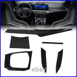 Interior Decoration Trim Kit Dry Carbon Fiber Dashboard Gear Shift Inner Door